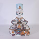 Russian Ceramic Seated Figure of a Woman