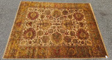 Fine Mahal Hand-Knotted Wool Rug - 9' x 11'10"