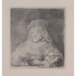 Rembrandt Etching "The Card Player"