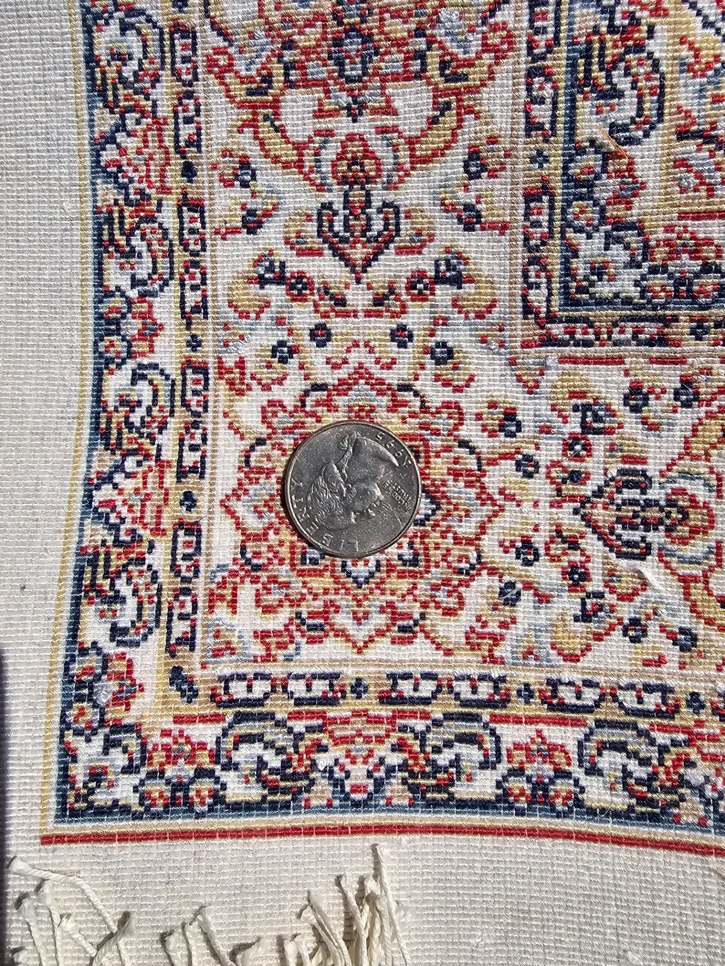 Hereke Turkish Bamboo Silk Tufted Rug - 2'6" x 10' - Image 8 of 9