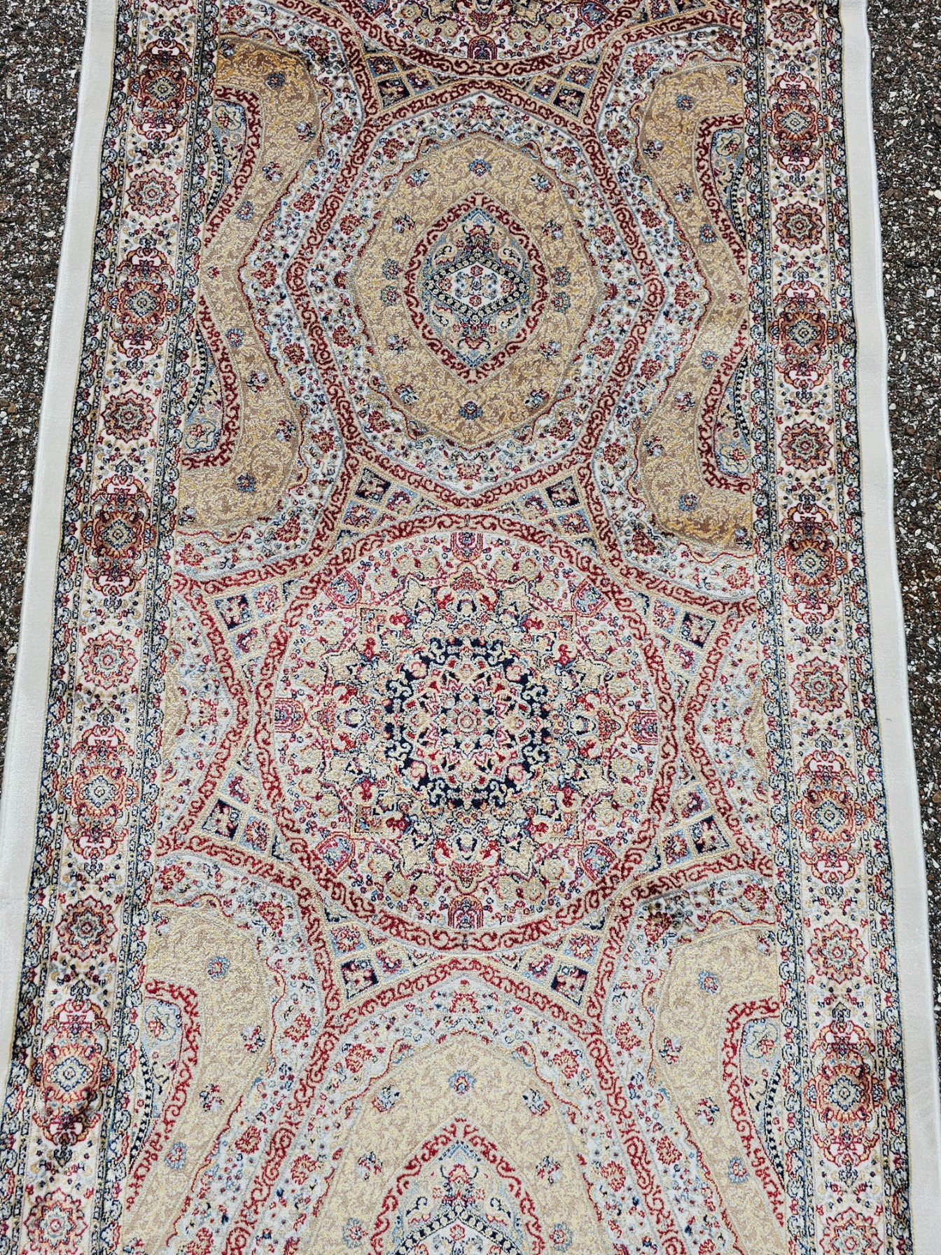 Hereke Turkish Bamboo Silk Tufted Rug - 2'6" x 10' - Image 6 of 9