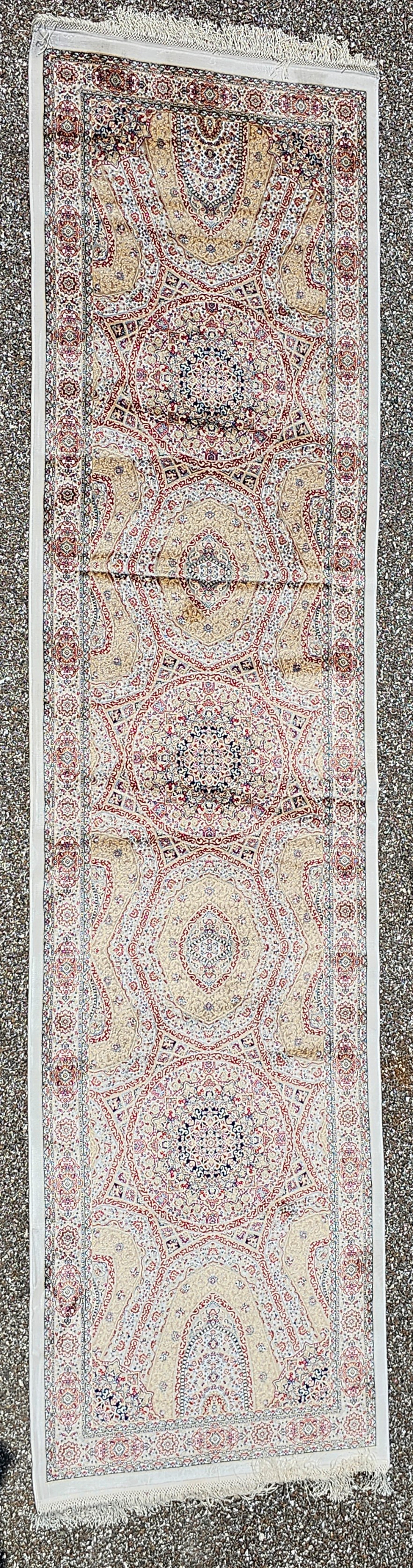 Hereke Turkish Bamboo Silk Tufted Rug - 2'6" x 10' - Image 9 of 9