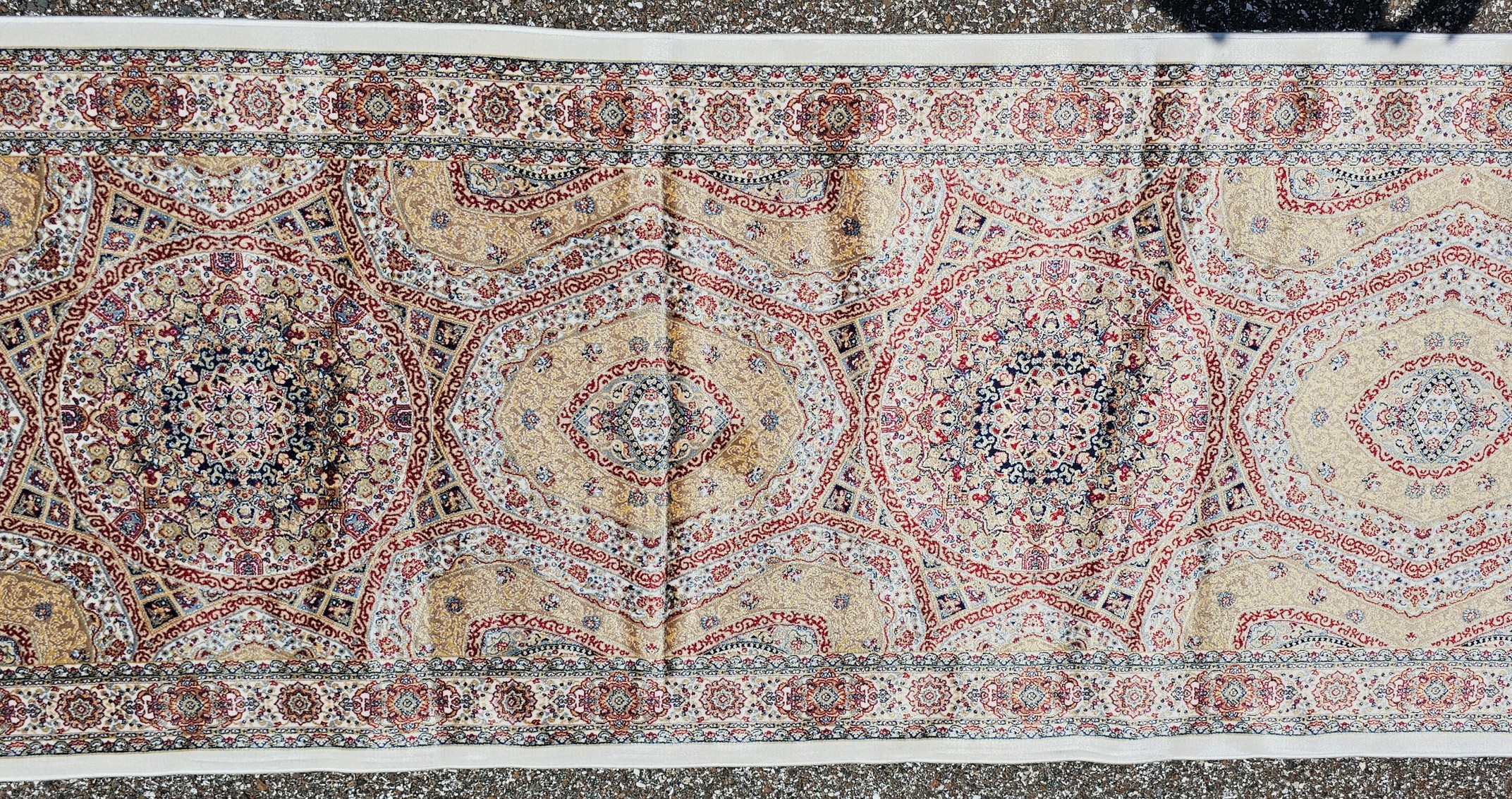 Hereke Turkish Bamboo Silk Tufted Rug - 2'6" x 10' - Image 4 of 9