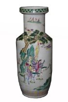 Signed, Large Chinese Famille Verte Porcelain Vase