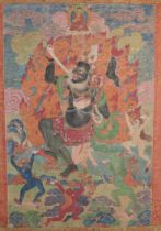 Early Antique Tibetan Thangka, Mahasiddha