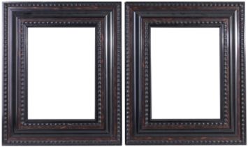 (2) European School Ebonized/Veneered Frames