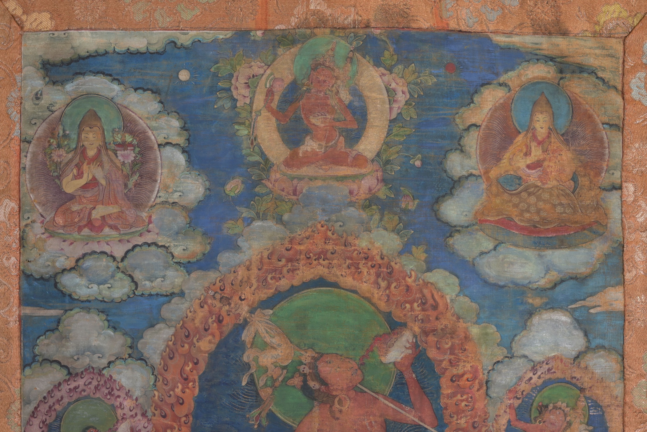 Antique Tibetan Thangka - Image 3 of 13