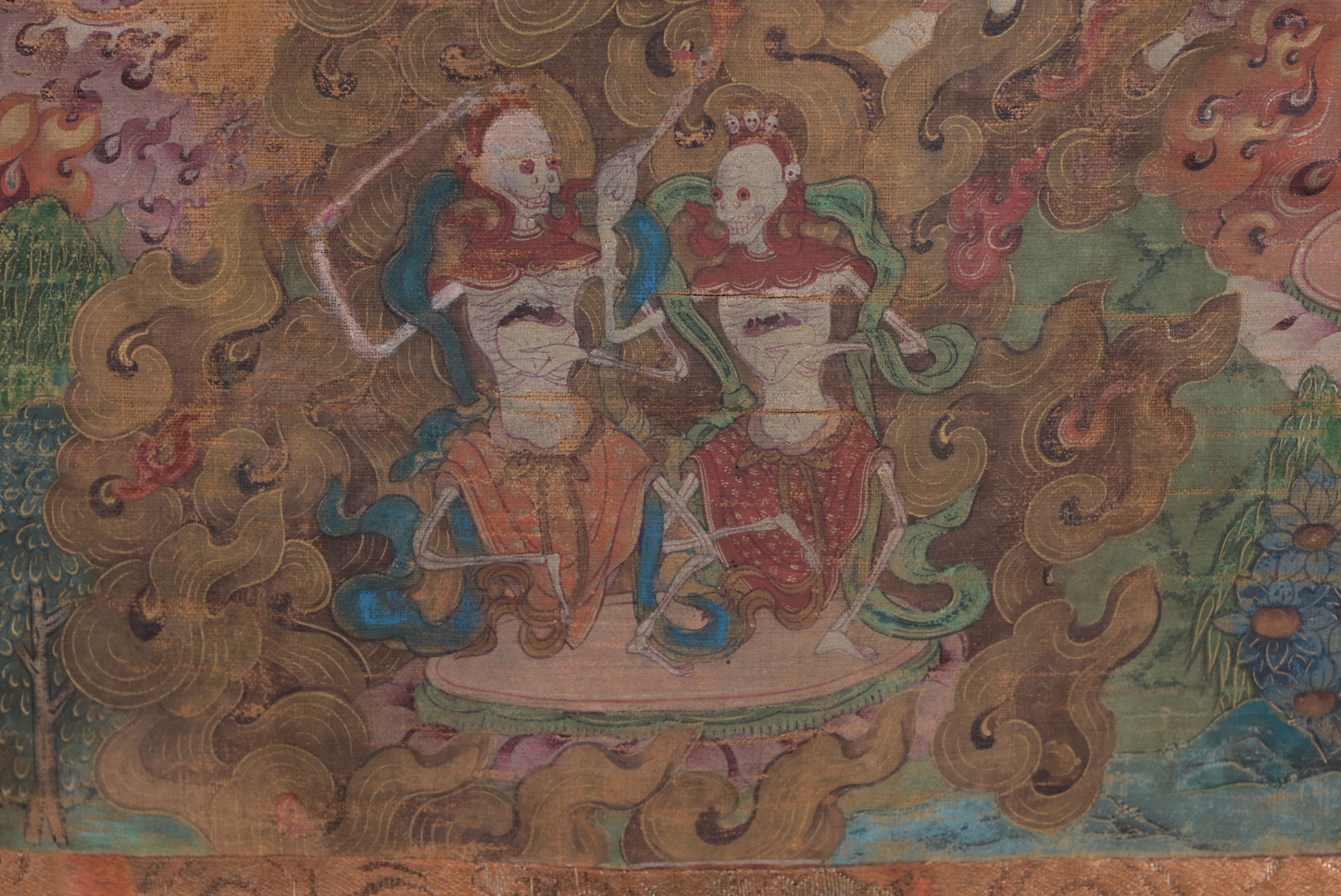 Antique Tibetan Thangka - Image 7 of 13