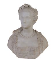 Neoclassical Marble Bust of a Woman