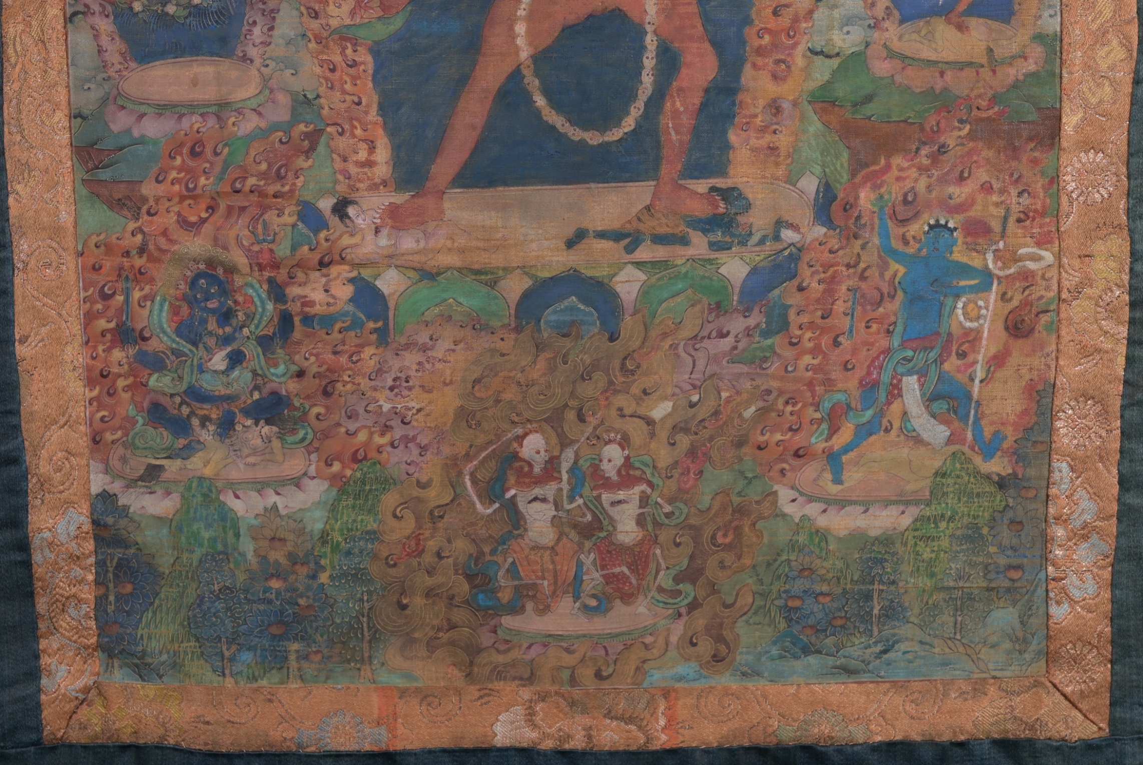 Antique Tibetan Thangka - Image 5 of 13