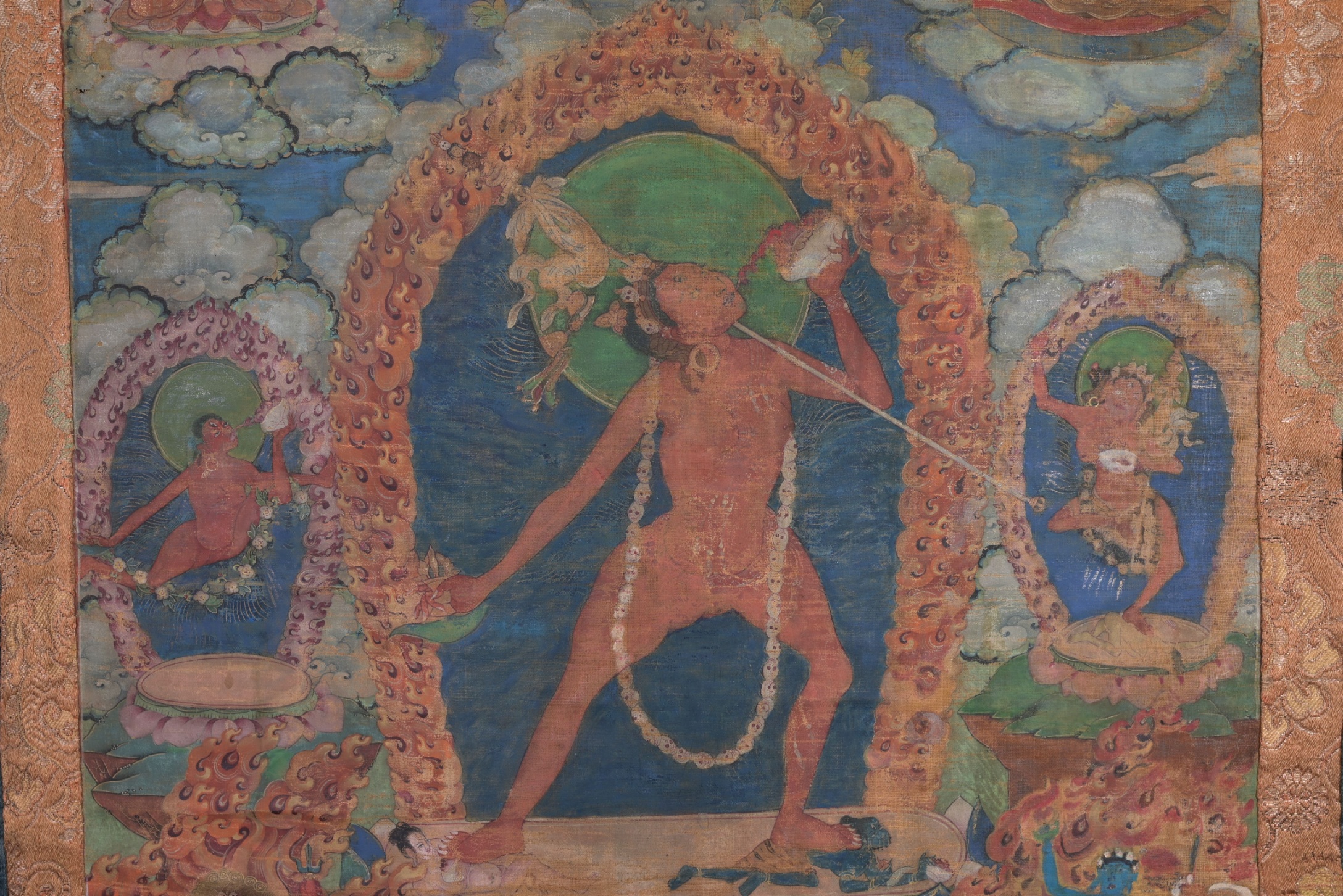 Antique Tibetan Thangka - Image 4 of 13