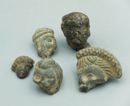 (5) Gandharan Head Fragments - Indus Valley