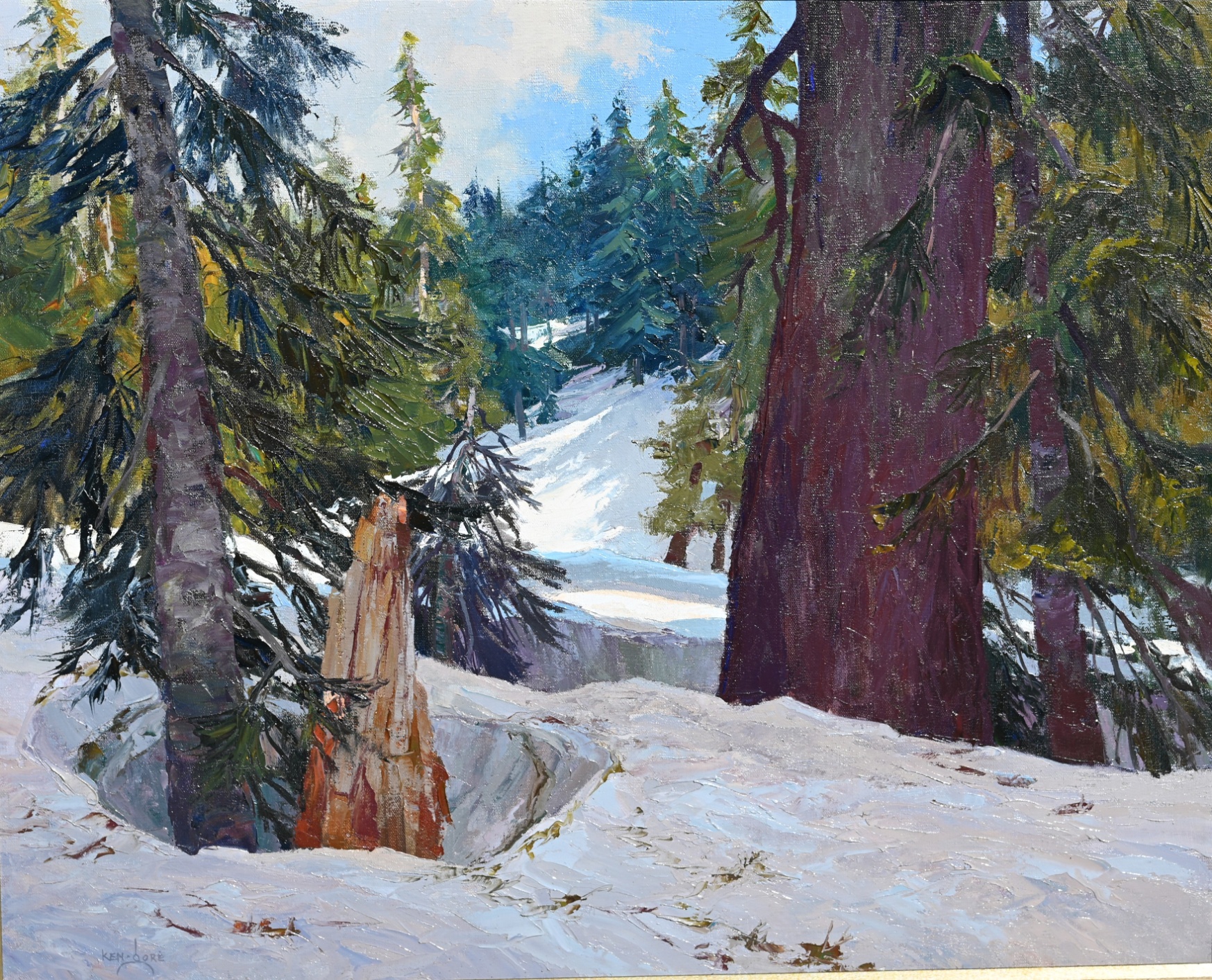Ken Gore (1911 - 1990) "Snow at Cayuse Pass" - Image 4 of 8