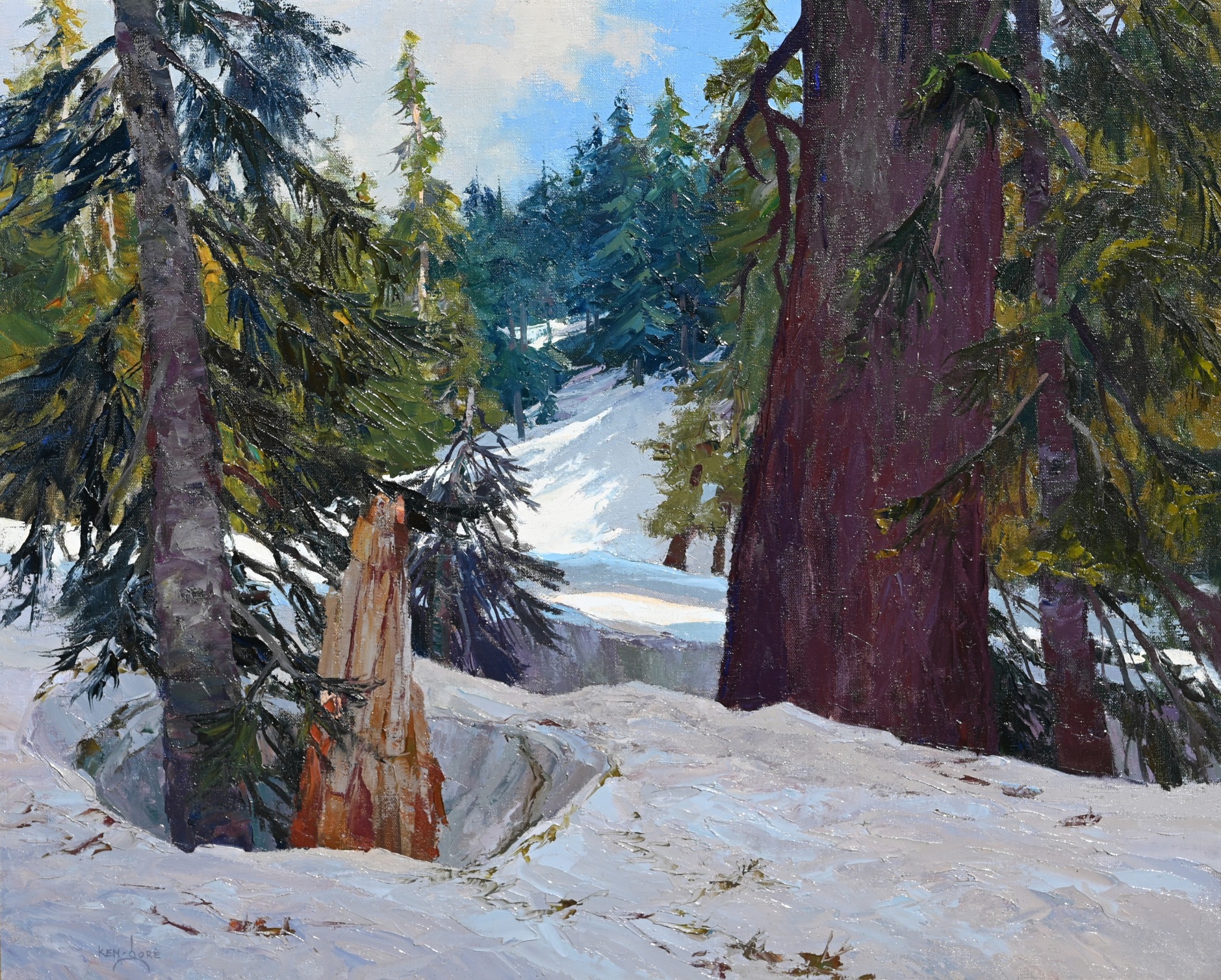 Ken Gore (1911 - 1990) "Snow at Cayuse Pass"