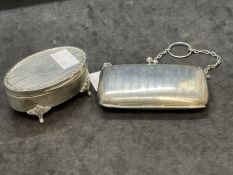 Hallmarked Silver: Edwardian solid silver purse with leather lining Birmingham 1913, G. Norman. 2.