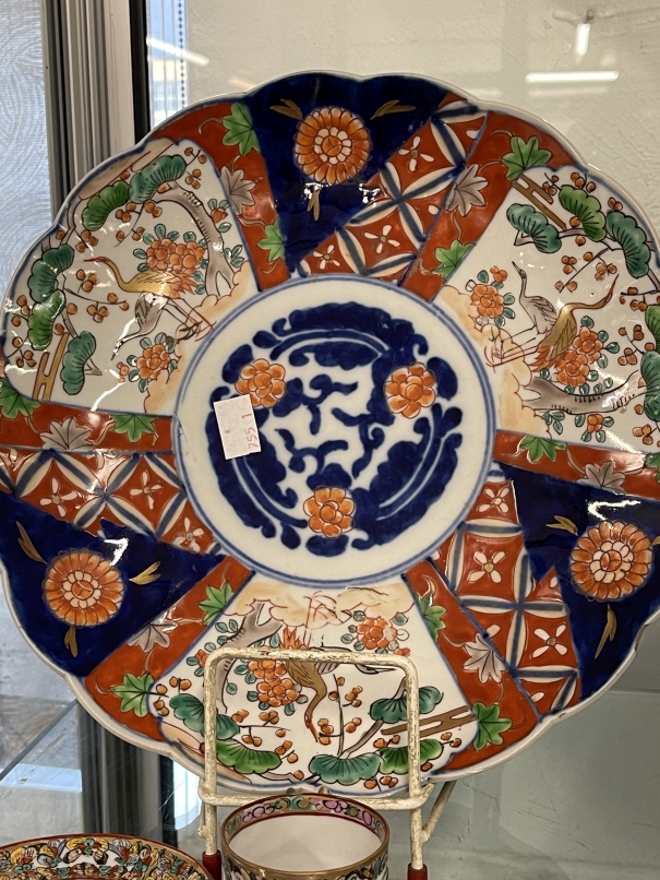 Ceramics/Asian: Mixed lot to include a pair of Imari chargers 11¾ins, another Imari charger, - Image 3 of 3