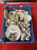 20th cent. Ceramics: Nursery tea sets, Crested ware, Bath step candlesticks, vases, Wells Savoy