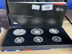 Coins/Numismatics: Britannia 2015 silver proof collection six coin set, with certificate of