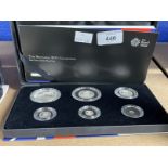 Coins/Numismatics: Britannia 2015 silver proof collection six coin set, with certificate of