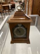 Clocks: 20th cent. Mahogany dwarf bracket clock with Rotherham of Coventry movement. A/F. 9¾ins.