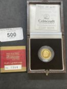 Coins/Numismatics: Royal Mint 2002 Gold Proof Tenth of a Ounce Britannia in Original Case with