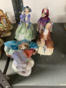 Royal Doulton figurines to include Winter HN2088 designed by M. Davis marked Royal Doulton trademark