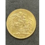 Coins/Numismatics: George V 1911 Gold Sovereign.