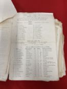 Cricket: Fascinating archive of paperwork dating from 1958 relating to the mechanics of Yorkshire