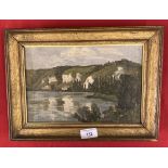 Isobelle Dods-Withers (1876-1936): Scottish impressionist oil on canvas laid to card 'On the Banks