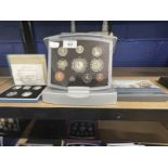 Coins/Numismatics: Silver and other to include 1994-1997 piedfort proof one pound collection boxed