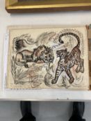 Henry Sanders (1918-1982): Album of sketches, mostly animals, some signed and dated 50. 9ins. x