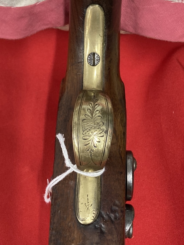 Antique Firearms: Muzzle loading percussion pistol by William Parker of London c1810, inscribed on - Image 13 of 13