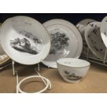 Robert David Muspratt-Knight Collection: English Porcelain New Hall tea bowl and saucer,