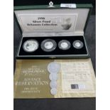 Coins/Numismatics: Britannia 1998 silver proof Britannia four coin set Two Pounds, one pound,