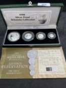 Coins/Numismatics: Britannia 1998 silver proof Britannia four coin set Two Pounds, one pound,