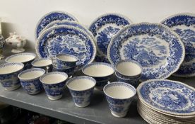 20th cent. Ceramics: Woods of Burslem part dinner service in the Seaforth pattern, includes dinner
