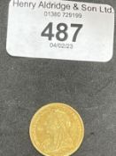 Gold Coins: Victoria 1895 half sovereign, circulated. 4g.