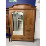 20th cent. Quarter veneered pre-war compactum. Approx. 53ins. x 83ins. x 22ins.