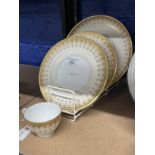 Robert David Muspratt-Knight Collection: Worcester Jewel pattern 1254 cake plate 9ins, side plate