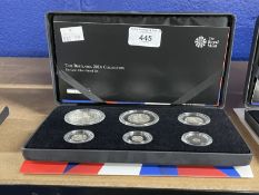 Coins/Numismatics: Britannia 2014 silver proof collection six coin set, with certificate of