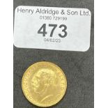 Coins/Numismatics: George V 1925 Gold Sovereign.