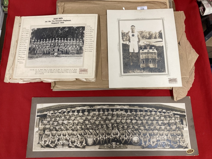 Militaria: Fascinating archive collection of Wiltshire Regiment sports and formal photographs dating