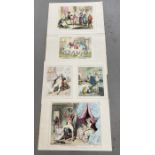 James Gilray (1757-1815): Folio of unframed caricatures to include Farmer Encombe, Mary of