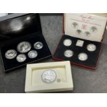 Royal Mint: 2013 UK Britannia Collection five coin silver proof set; 10p, 20p, 50p, £1 and £2