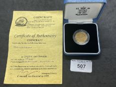 Coins/Numismatics: 1900 Queen Victoria gold full sovereign, veiled head, Melbourne mint mark in