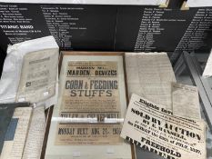 18th to 20th cent. Wiltshire Ephemera: 1777 Deed The Manor of Bishopston Enclosure Acts 1791