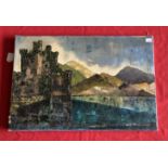 20th cent. Irish School: Kate Thompson Impasto acrylic on canvas, Castle Killarney, description