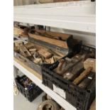 Tools: Early to mid 20th cent. Carpenter's pine toolbox containing a variety of vintage tools