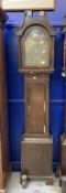 18th cent. Mahogany cased 30 hour longcase clock, John Fickell Crediton, brass face with Roman
