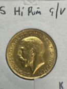 Coins/Numismatics: George V 1925 Gold Sovereign. High rim.